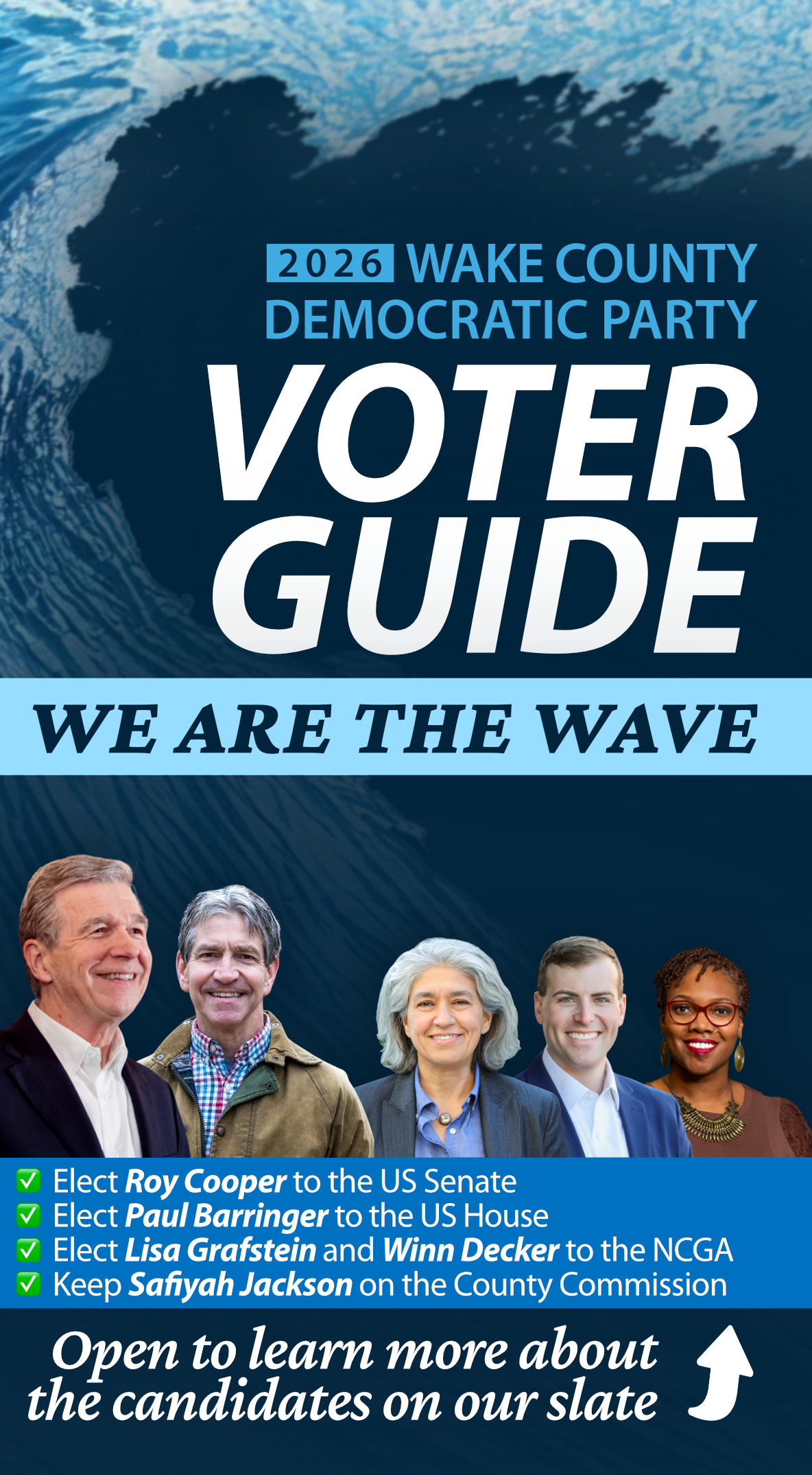 Pack of 150 x GOTV Voter Guides (South Wake) - for distribution at Poll Greeting (NOT for handing out at events) - Image 2